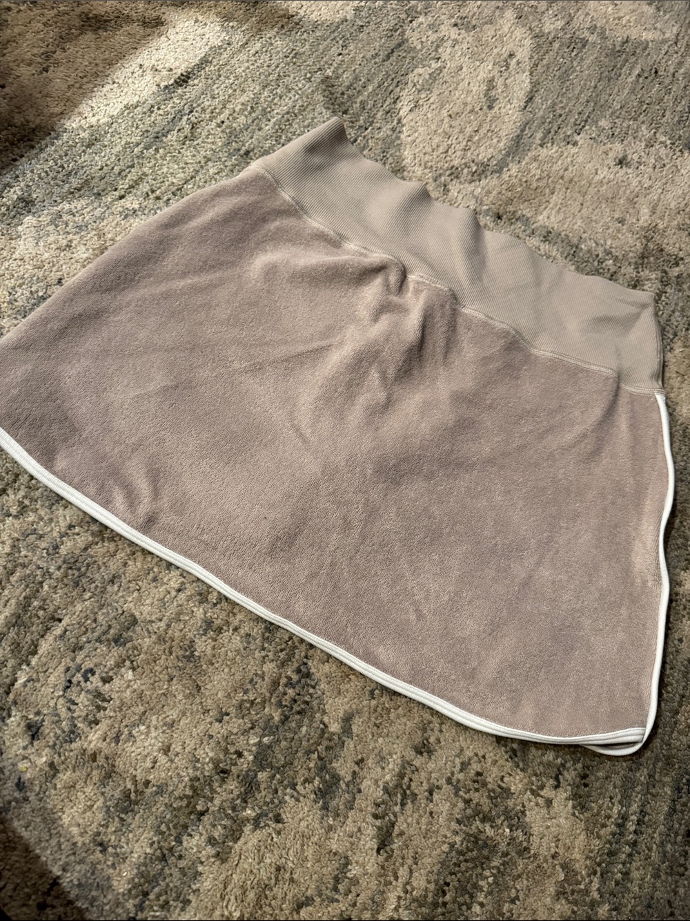 NWT Offline Terry Tennis 🎾 Mini Skirt in Taupe with White Trim ❤️